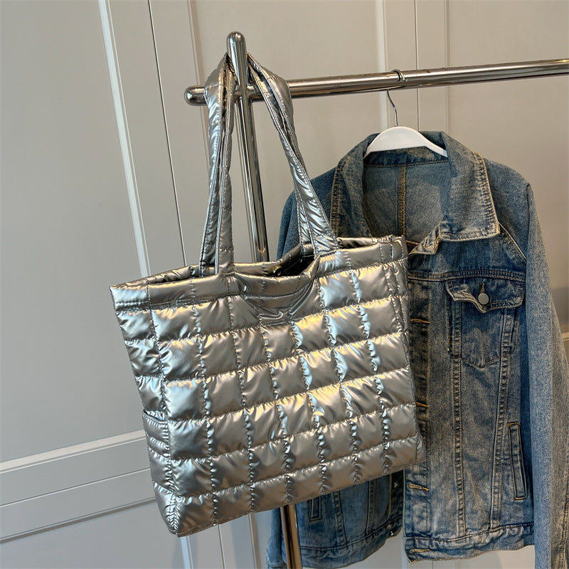 Winter Shoulder Bags Women Fashion Plaid Handbag - tasinolakia.com