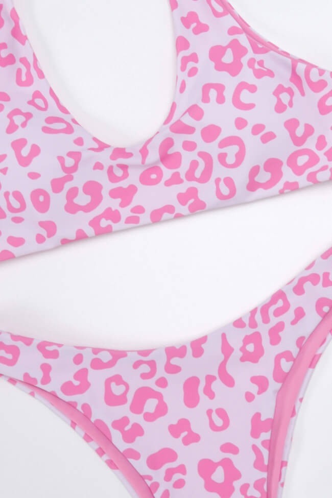 Σετ Μαγιο Ροζ Animal Print Famous - tasinolakia.com